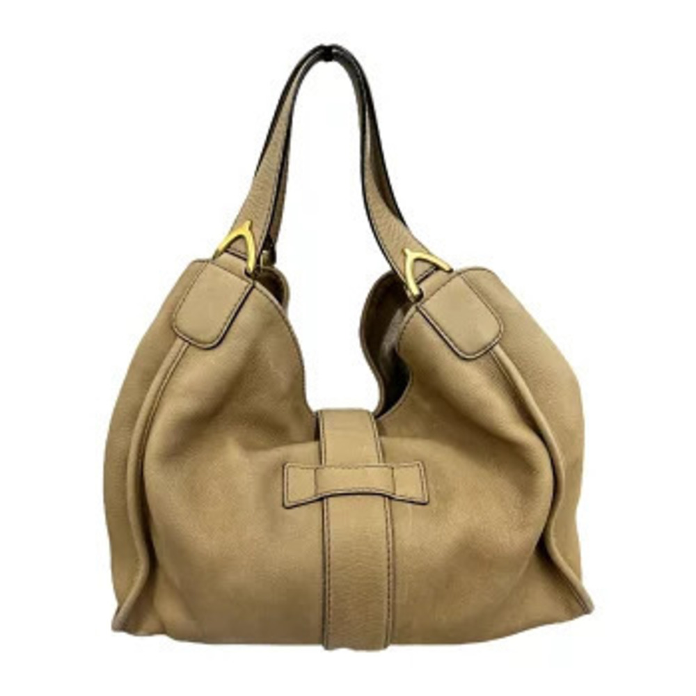 Gucci Bag Shoulder One Stirrup Handle Beige Soft